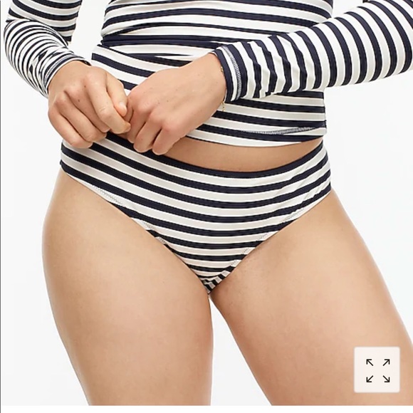 J Crew Women’s Red/White Striped Bikini Bottom-Size Medium - Picture 5 of 6